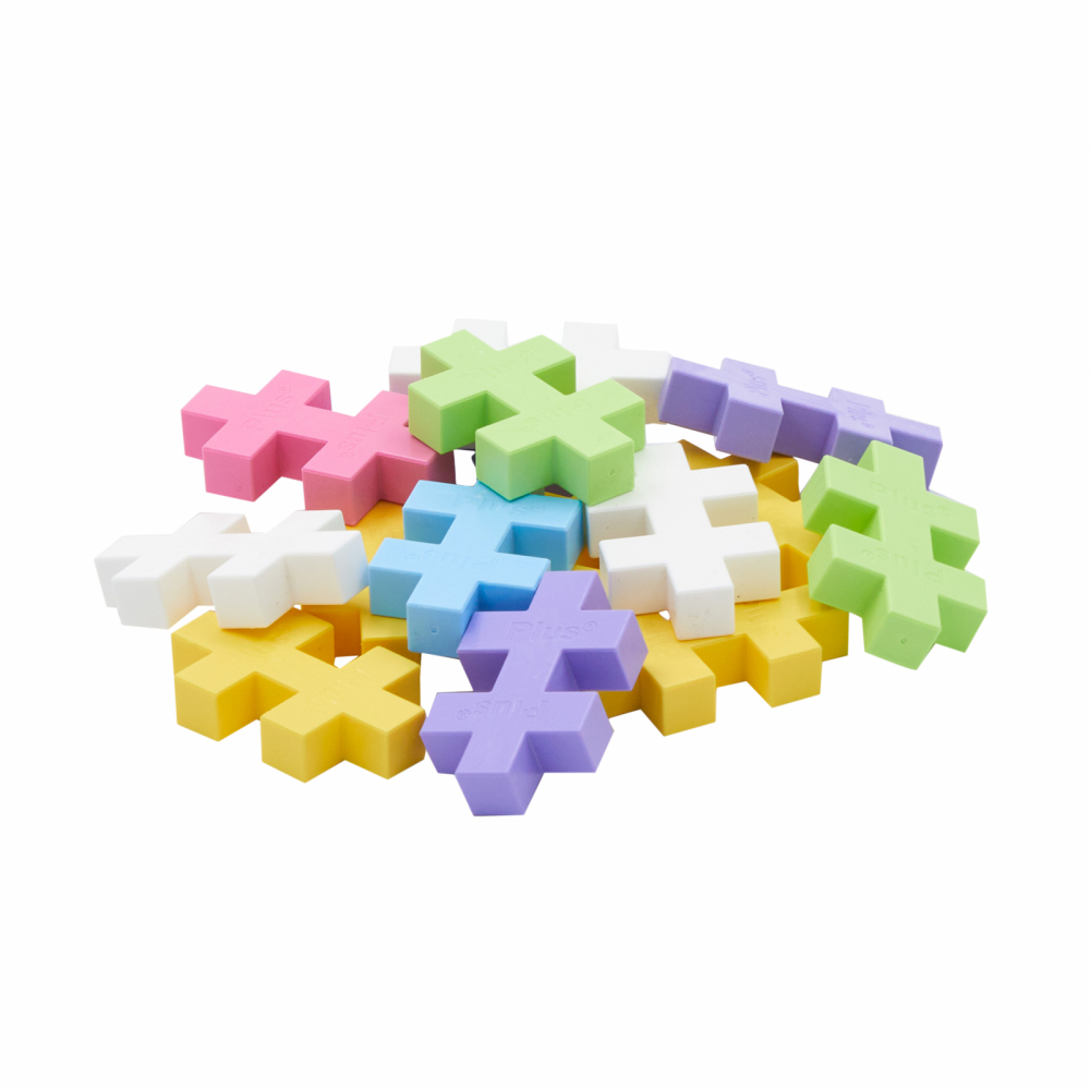 Set constructie Plus-Plus, tub 15 piese mari, culori pastelate [3]