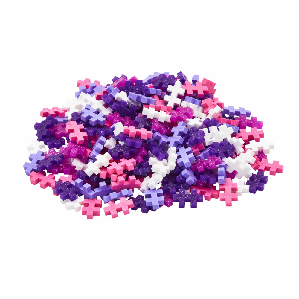 Set constructie Plus-Plus, tub 240 piese, Glitter Mix, culori cu sclipici [3]