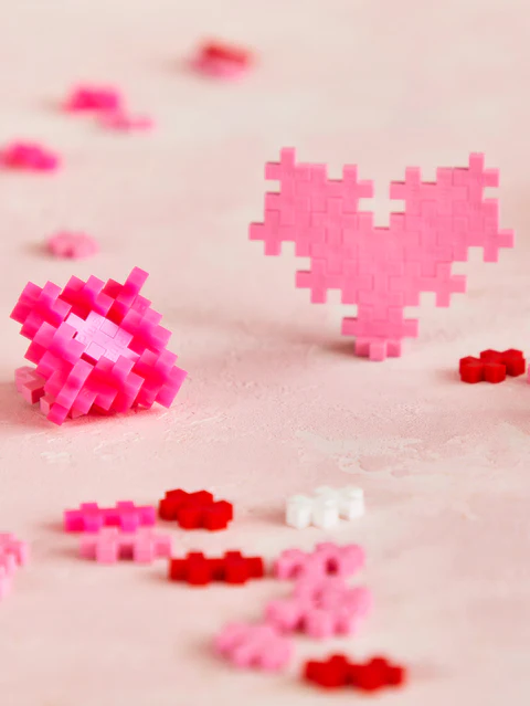 Set constructie Plus-Plus, tub 240 piese, I Love You Mix, culorile iubirii [3]