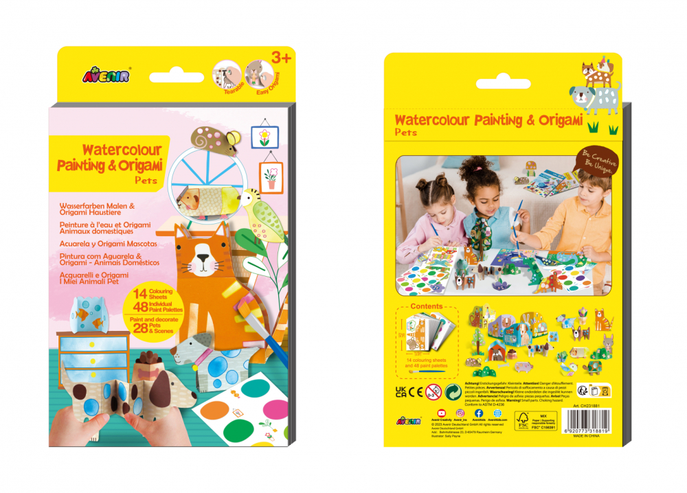 Set creativ 2 in 1 - Pictura si Origami - Animale prietenoase [3]