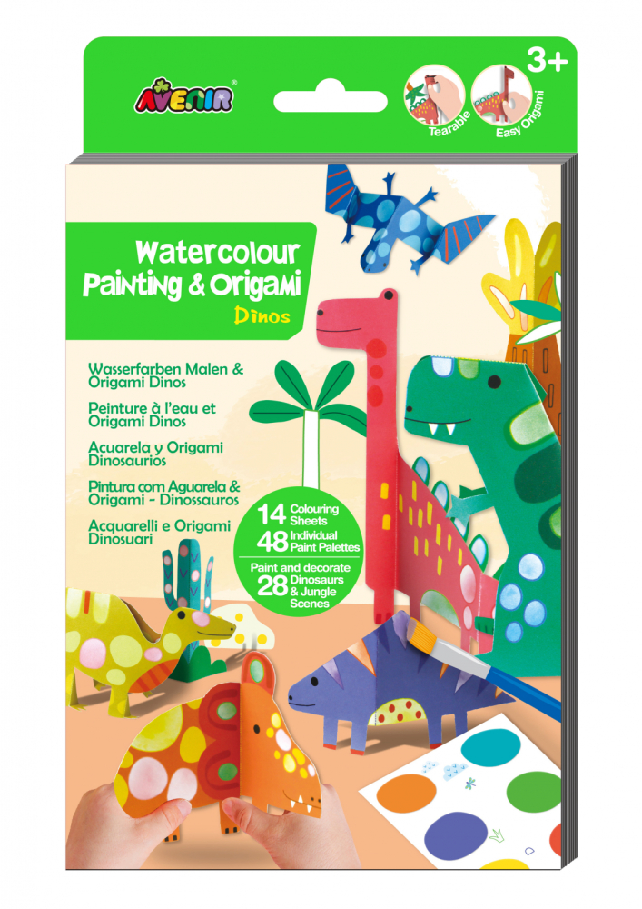 Set creativ 2 in 1 - Pictura si Origami - Dinozauri [1]