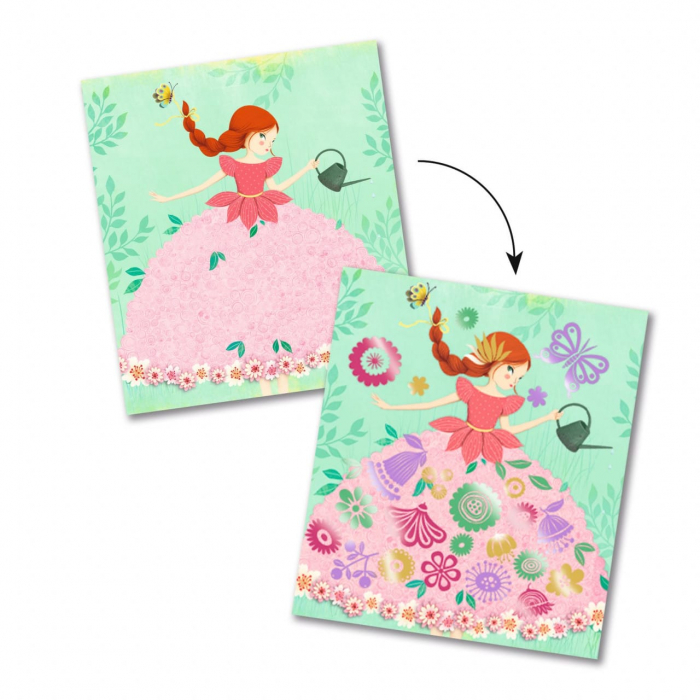 Set creativ cu foite metalice Djeco, Zane [2]