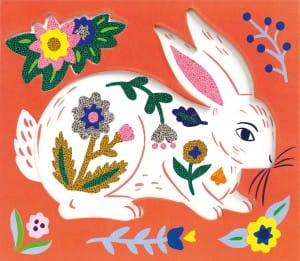 Set creativ cu margele, Animale si flori, Djeco, 6-7 ani + [3]