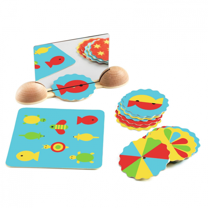 Set creativ cu oglinzi Djeco, Ze mirror, 4-5 ani + [2]