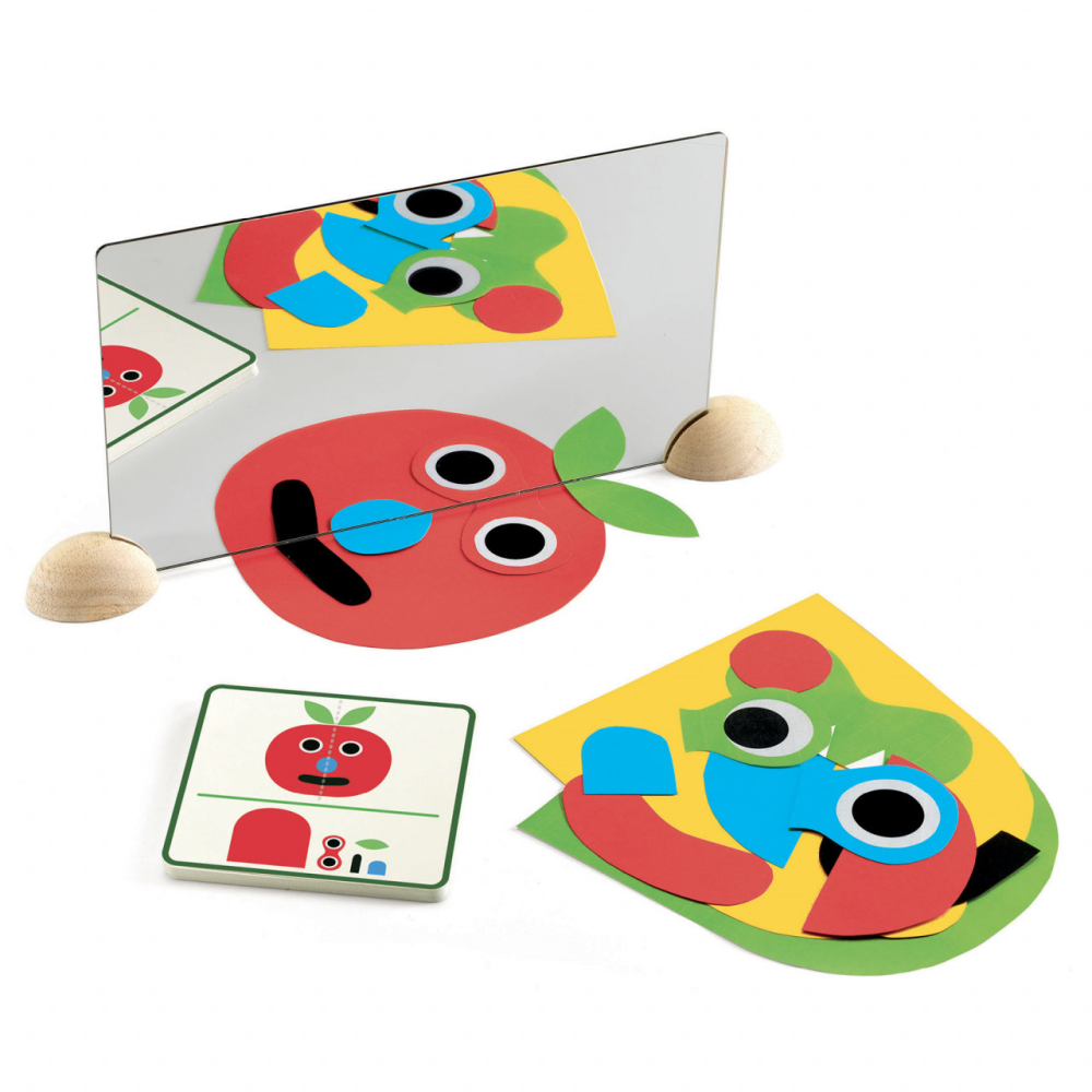 Set creativ cu oglinzi Djeco, Ze mirror Faces, 4-5 ani + [3]