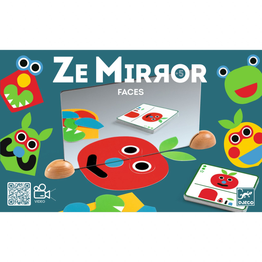 Set creativ cu oglinzi Djeco, Ze mirror Faces, 4-5 ani + [2]
