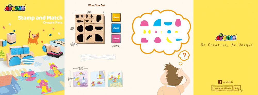 Set creativ cu stampile - Animale [3]