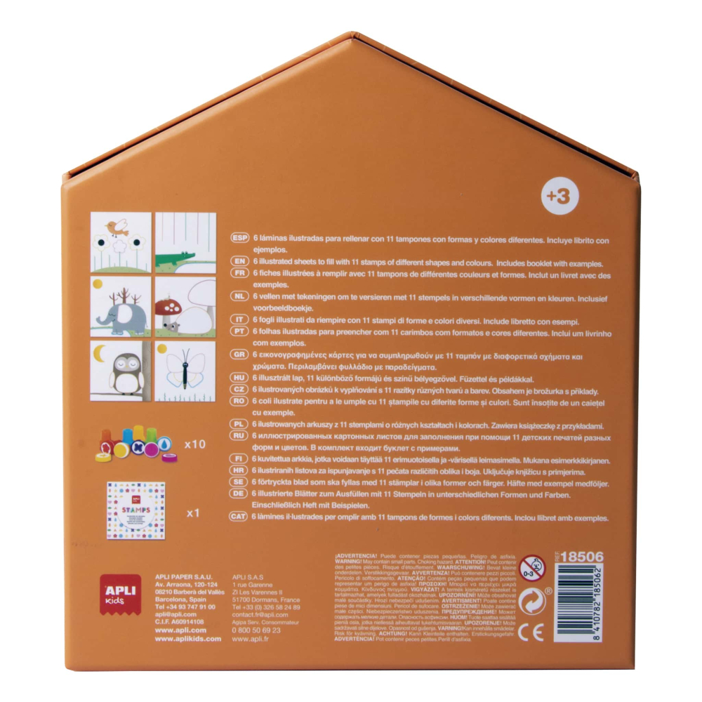 Set creativ cu stampile - Primele mele creatii - Animale,+3 ani, Apli Kids [2]