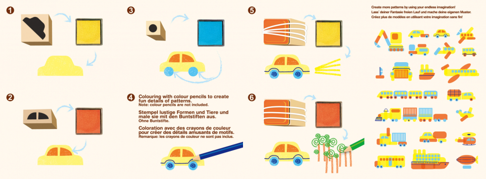 Set creativ cu stampile - Vehicule [4]