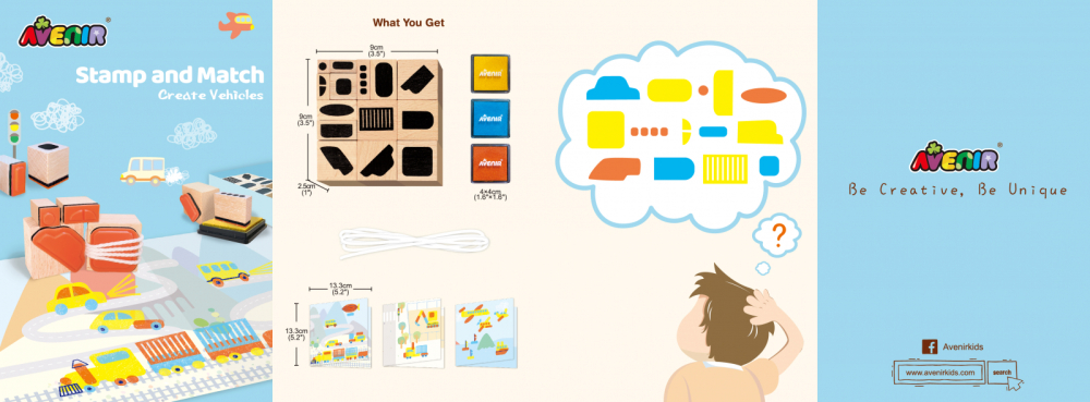 Set creativ cu stampile - Vehicule [5]