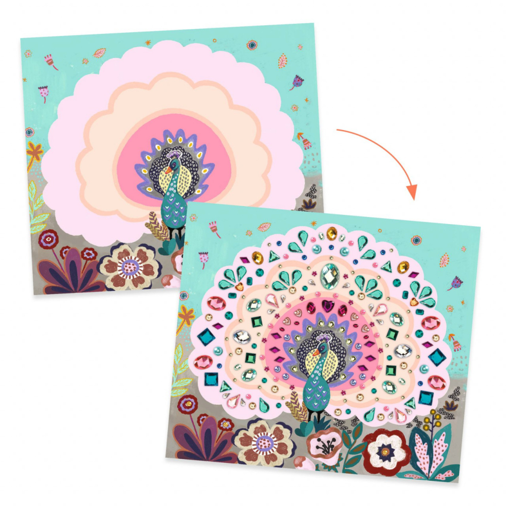Set creativ cu strasuri Frumusete salbatica, Djeco, 6-10 ani [4]