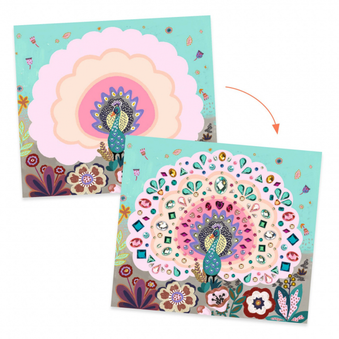 Set creativ cu strasuri Frumusete salbatica, Djeco, 6-10 ani [4]