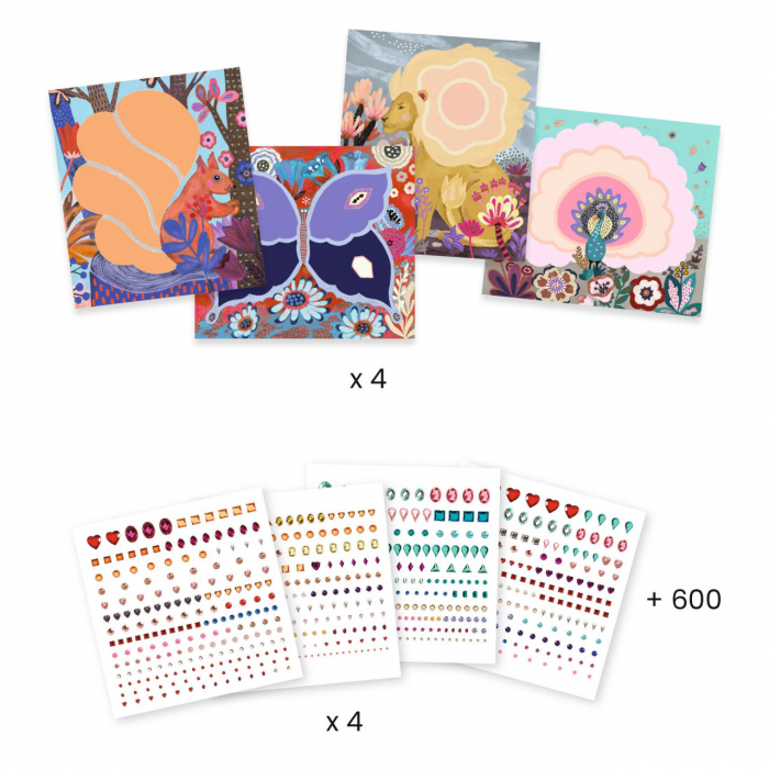 Set creativ cu strasuri Frumusete salbatica, Djeco, 6-10 ani [3]