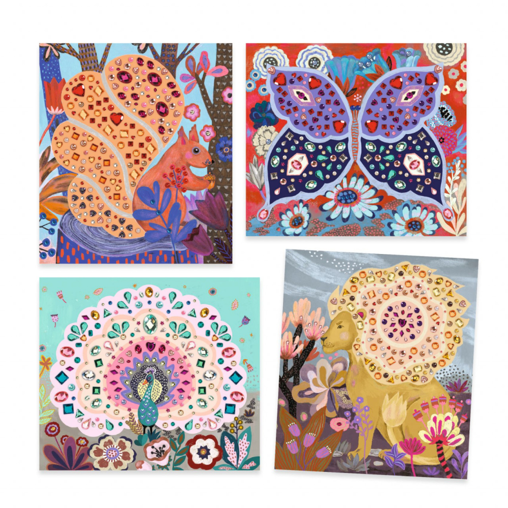 Set creativ cu strasuri Frumusete salbatica, Djeco, 6-10 ani [5]