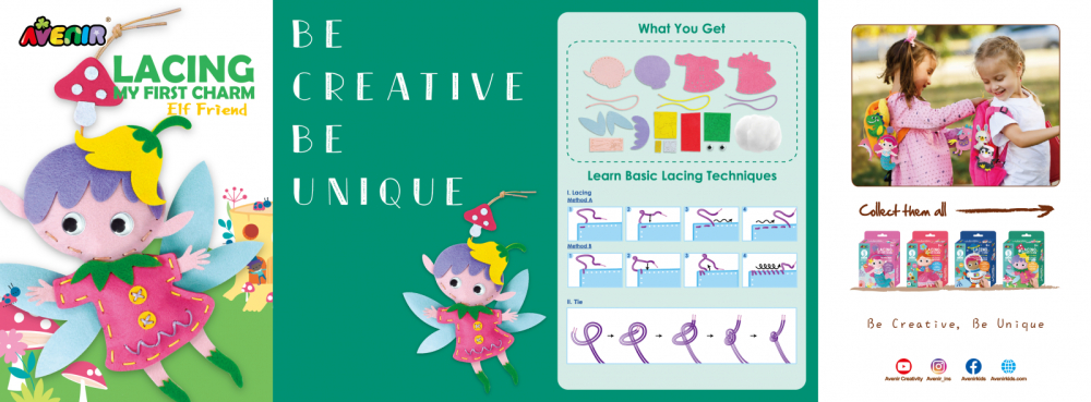 Set creativ de cusut cu tehnica siretului - Primul meu Pandantiv Elf, nivel 3 [6]