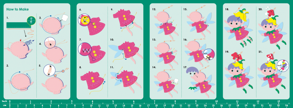 Set creativ de cusut cu tehnica siretului - Primul meu Pandantiv Elf, nivel 3 [5]