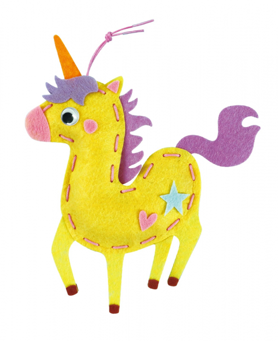 Set creativ de cusut cu tehnica siretului - Primul meu Pandantiv Unicorn, nivel 2, + 3 ani [2]