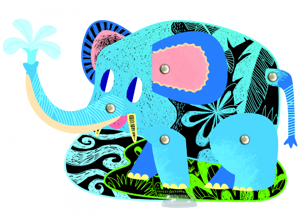 Set creativ de razuit - Animale de padure in miscare [3]