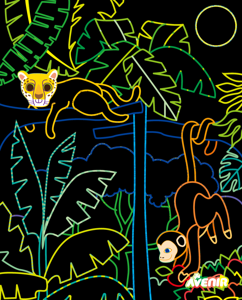 Set creativ de razuit - Animale de padure in miscare [5]