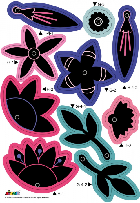 Set creativ de razuit Buchet - Flori, + 5 ani [5]