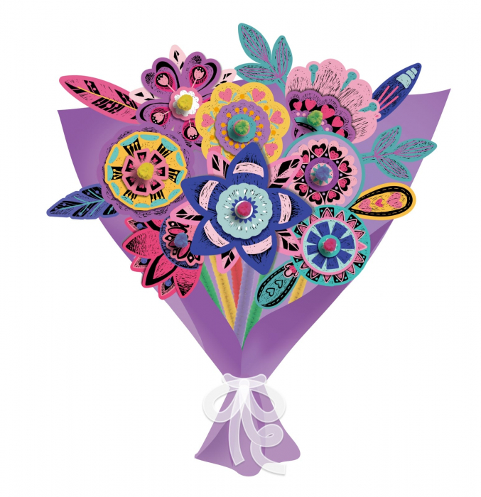Set creativ de razuit Buchet - Flori, + 5 ani [2]