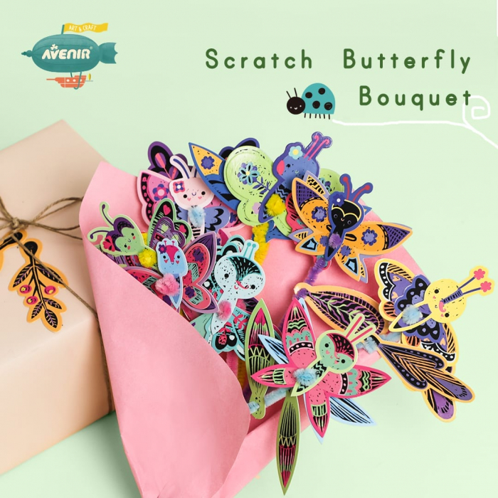 Set creativ de razuit Buchet - Fluture, + 5 ani [4]