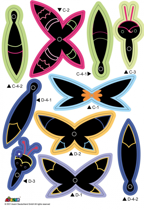 Set creativ de razuit Buchet - Fluture, + 5 ani [6]