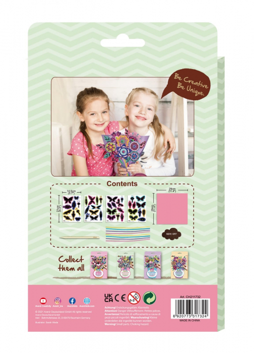 Set creativ de razuit Buchet - Fluture, + 5 ani [7]