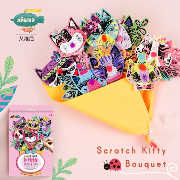 Set creativ de razuit Buchet - Pisicuta, + 5 ani [3]
