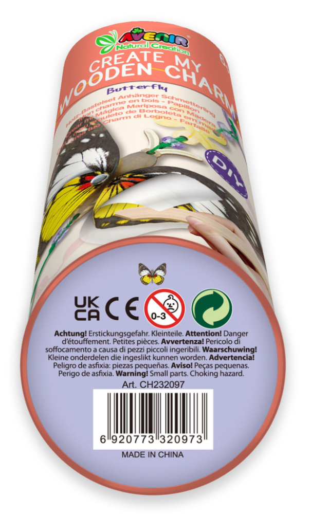 Set creativ din lemn - breloc Fluture, colectia Creatii Naturale [2]