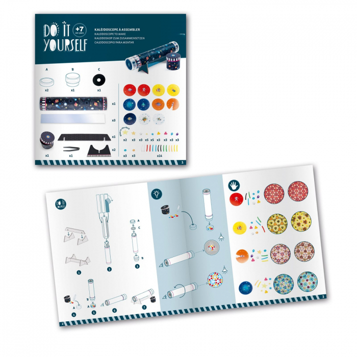 Set creativ DIY Djeco, Cum sa creezi un caleidoscop, 6-7 ani + [5]