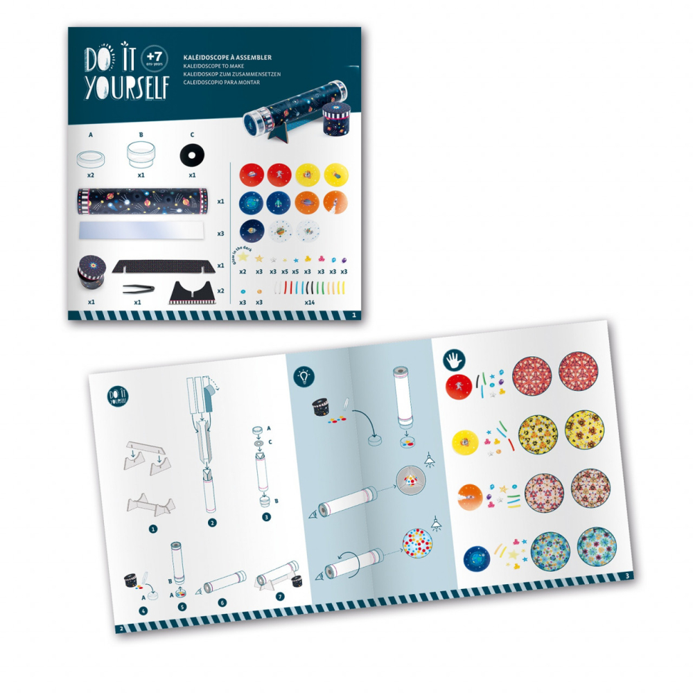 Set creativ DIY Djeco, Cum sa creezi un caleidoscop, 6-7 ani + [5]