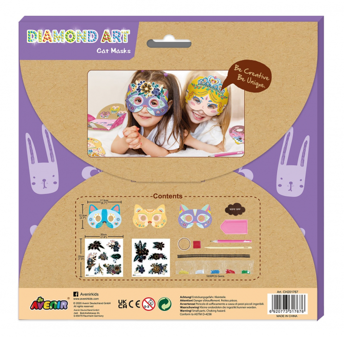 Set creativ DIY - Masti cu diamante - Pisica, + 5 ani [6]