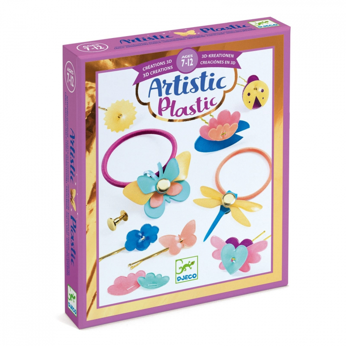 Set creativ Djeco, accesorii pentru par, 6-7 ani + [3]