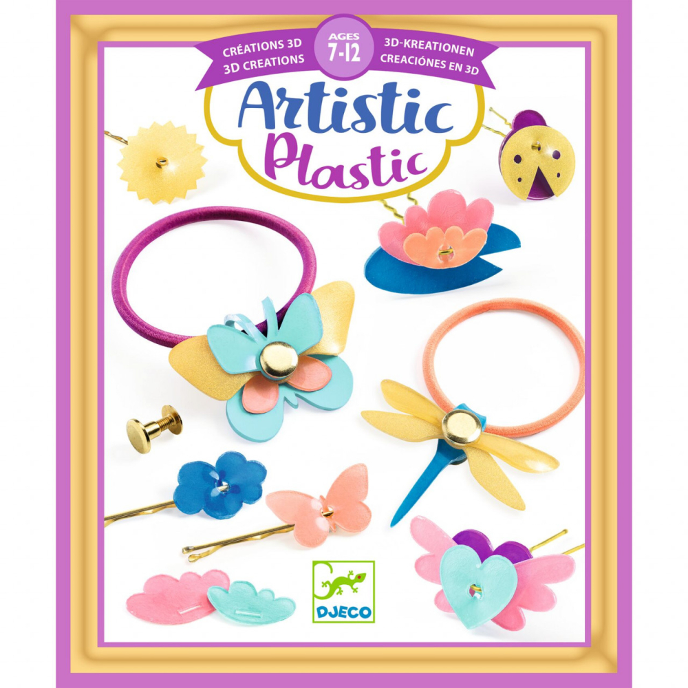 Set creativ Djeco, accesorii pentru par, 6-7 ani + [2]
