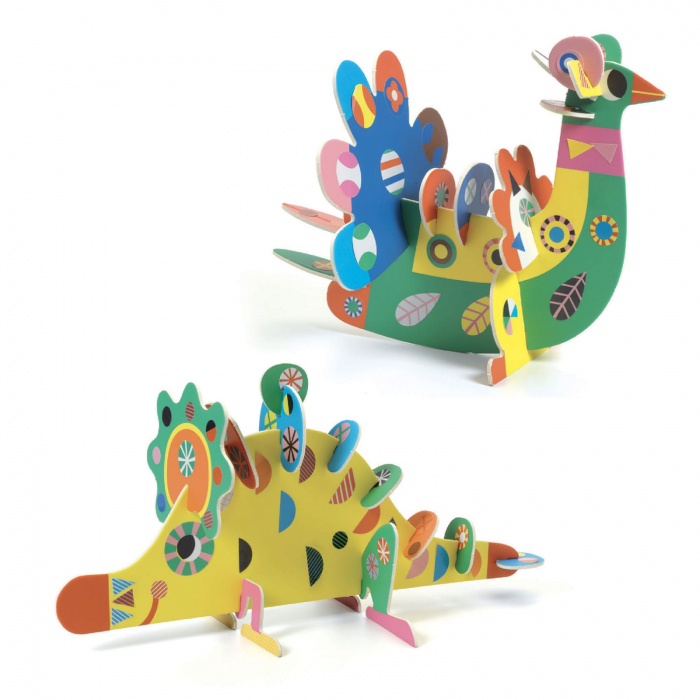 Set creativ Djeco, Animale 3D, 4-5 ani + [4]