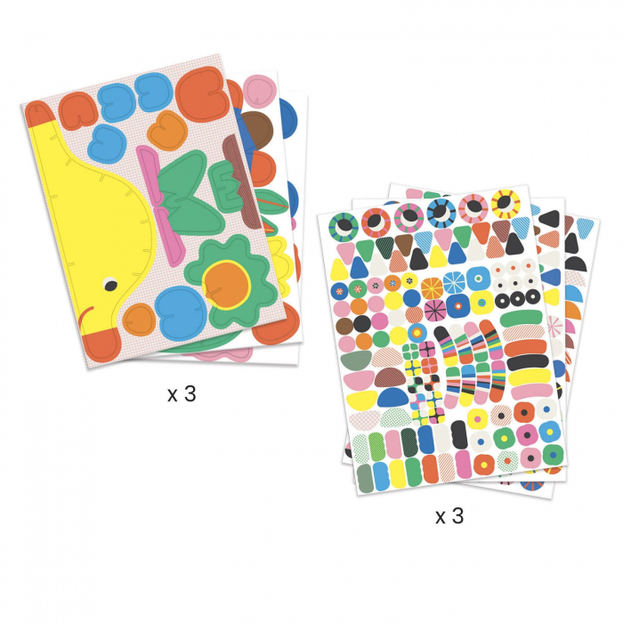 Set creativ Djeco, Animale 3D, 4-5 ani + [3]