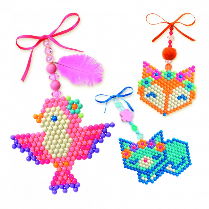 Set creativ Djeco, animale din margele, 6-7 ani + [4]