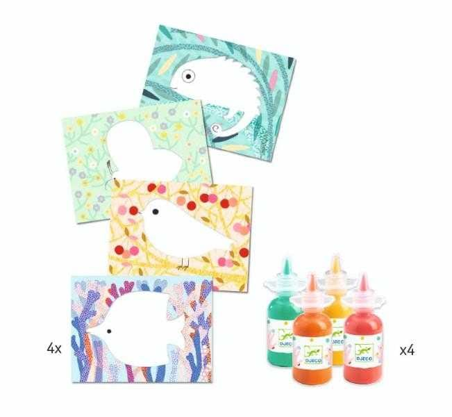 Set creativ Djeco, Bebe apasa si picteaza, 1-2 ani + [3]