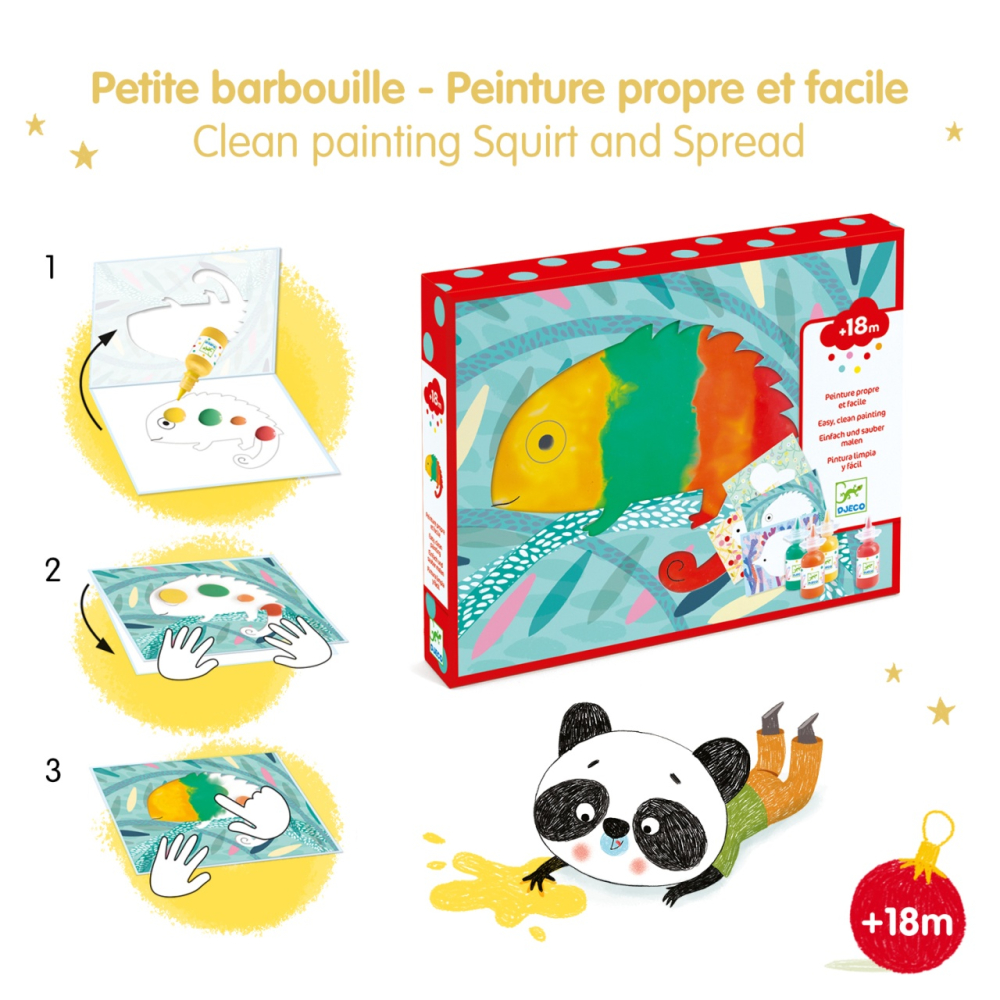 Set creativ Djeco, Bebe apasa si picteaza, 1-2 ani + [4]