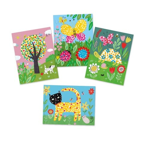 Set creativ Djeco, Bebe deseneaza cu buline, 1-2 ani + [4]