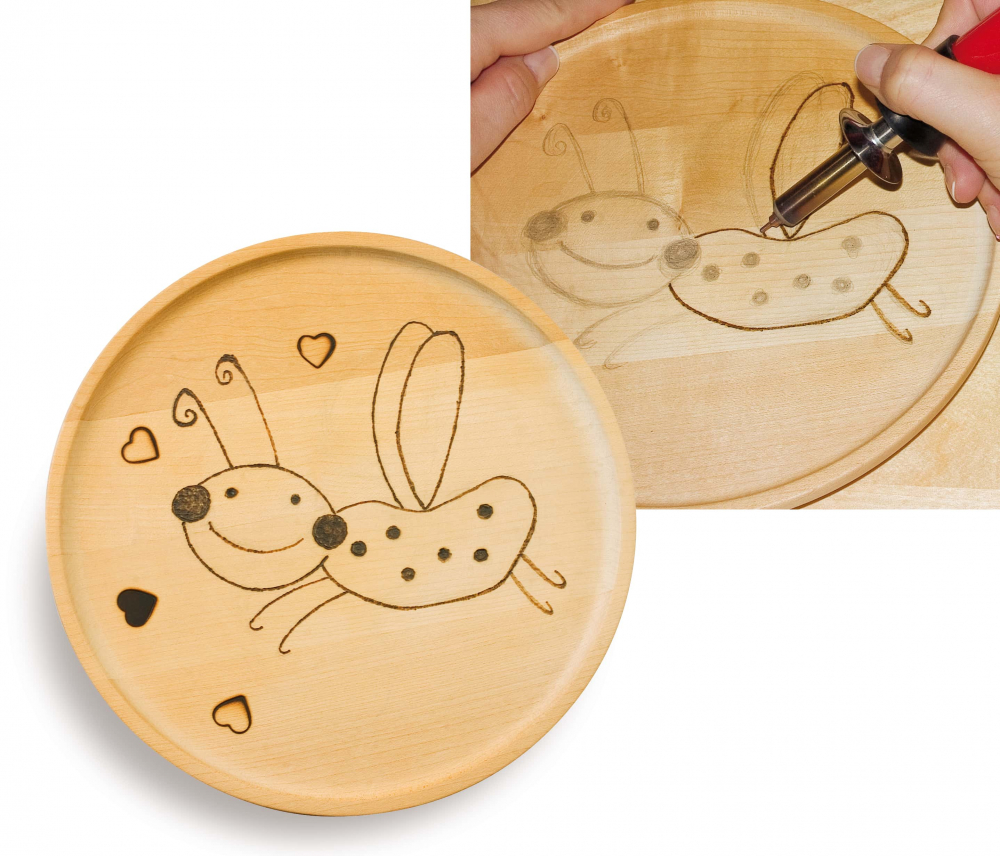 Set creativ pirogravura Dispozitiv 9 varfuri si lemn inclus, Pebaro, +8 ani [6]