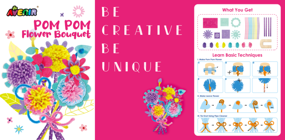 Set creativ Pom Pom - buchet flori [5]