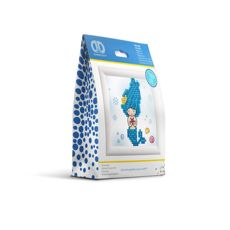 Set creativ tablou cu rama Sea Star, pictura cu diamante - sirena [2]