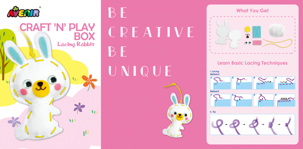 Set creativ XXL de cusut cu tehnica siretului - Craft  N  Play Box [4]