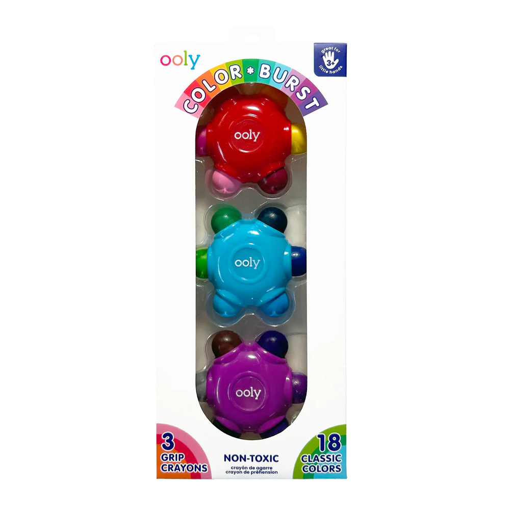 Set creioane cerate multicolore , set de 3   18 culori Grip Crayons [1]