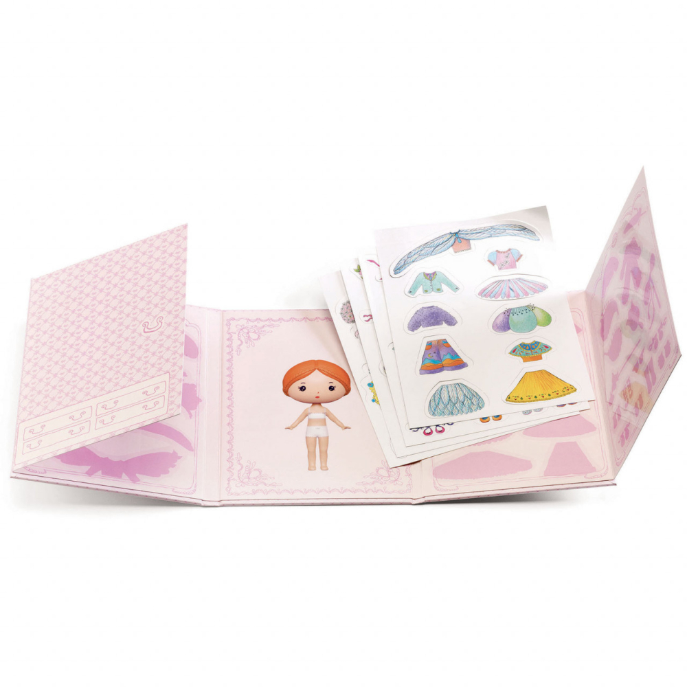 Set cu abtibilduri repozitionabile Djeco, Miss Lilyruby, 4-5 ani + [2]