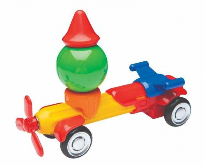 Set cu magneti Stick-O, Vehicule, Clicstoys, 2-3 ani + [4]