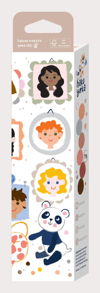 Set de 6 creioane cerate in forma de margele, Haku Yoka - culori Nude [2]