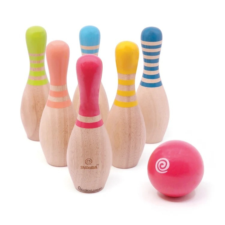 Set de bowling din lemn, Svoora, 5 ani+ [3]